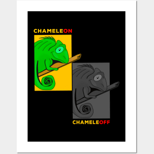 Funny Chameleoff Chameleon Posters and Art